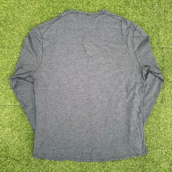 Lululemon Athletica Men's Grey Henley Button Workout Shirt XL - Picture 4 of 5